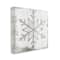 Stupell Industries Rustic Winter Snowflake Shape Canvas Wall Art
